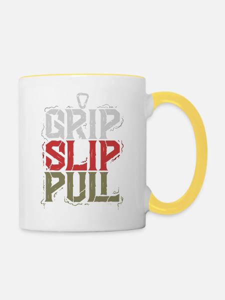 Grip Slip Pullover - Tasse zweifarbig - Weiß/Gelb