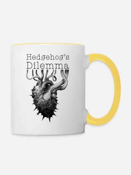 Igel-Dilemma - Tasse zweifarbig - Weiß/Gelb