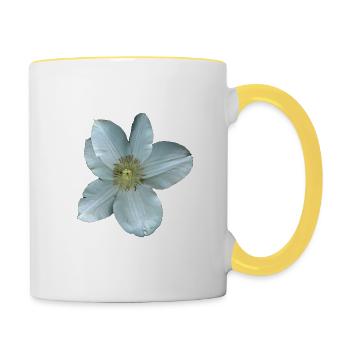 White Clematis Flower - Contrasting Mug - white/yellow - Right