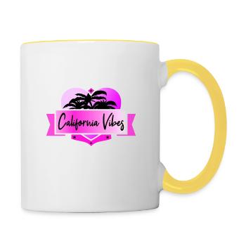 California Vibes - Mug contrasté - blanc/jaune - Droite