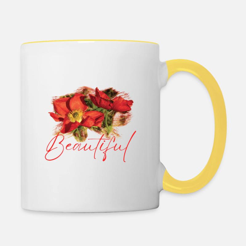 Beautiful Demeter Flowers - Contrasting Mug - white/yellow