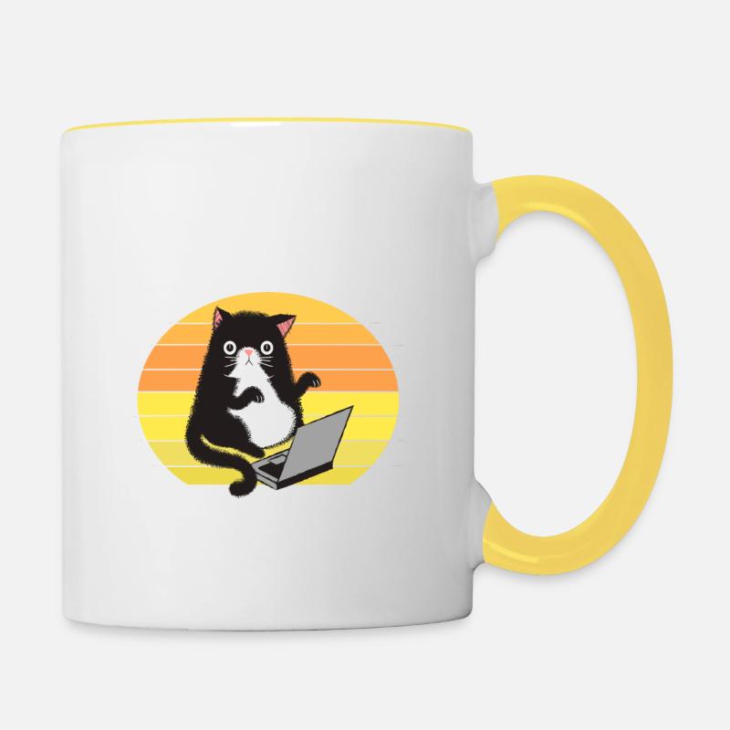 I are Programmer I Make Computer - Mug contrasté - blanc/jaune