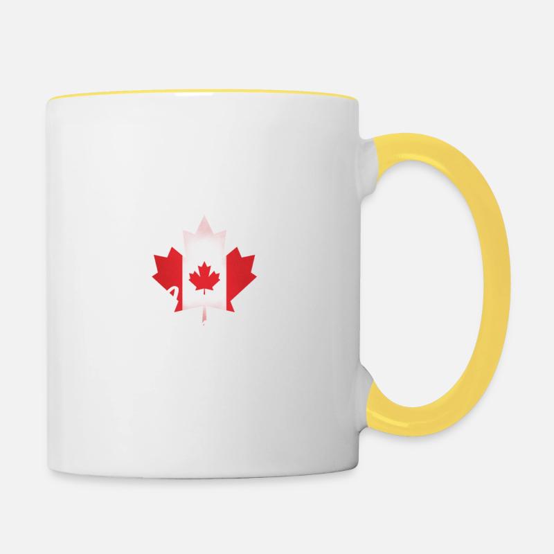 Nunavut Canada - Tasse zweifarbig - Weiß/Gelb