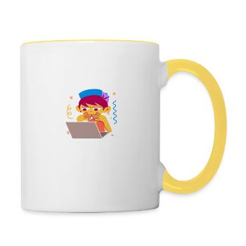 Coding Coder Programmer - Contrasting Mug - white/yellow - Right