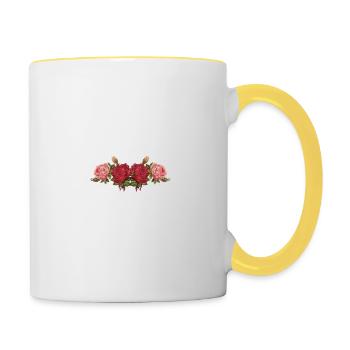 Dogs and Horses - Horse Smell and Dog Slobber - Contrasting Mug - white/yellow - Right