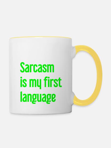 Sarkasmus-Profi - Tasse zweifarbig - Weiß/Gelb