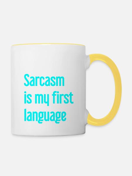 Sarkasmus-Profi - Tasse zweifarbig - Weiß/Gelb