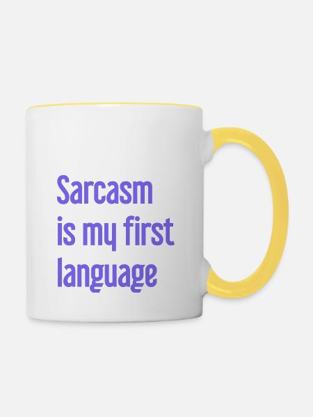 Sarkasmus-Profi - Tasse zweifarbig - Weiß/Gelb