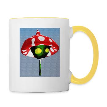 Toadstool Vampire - Contrasting Mug - white/yellow - Right