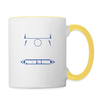 Born To Fish Drôle pêcher cadeau pêche - Mug contrasté - blanc/jaune - Droite