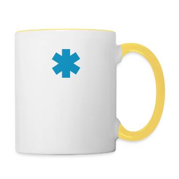 Dr.Bob Carnaval carnaval carnaval costume de carnaval docteur - Mug contrasté - blanc/jaune - Droite