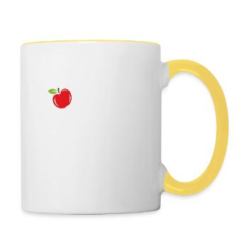 Homeschooling est mon professeur Cardio Homeschool - Mug contrasté - blanc/jaune - Droite