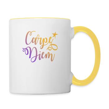 Carpe Diem - Contrasting Mug - white/yellow - Right