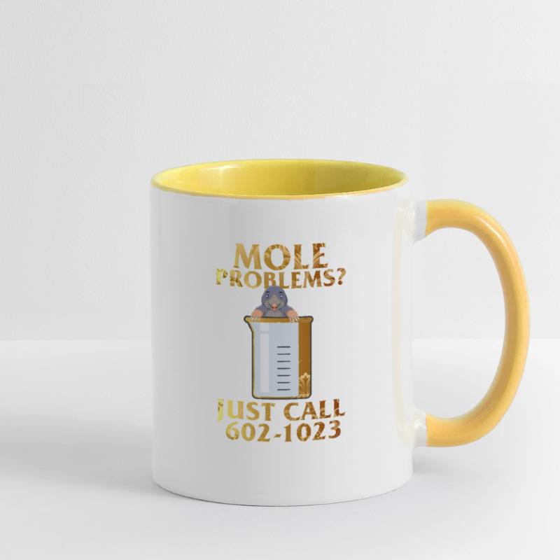 Mole Day Beaker Cute Mole Rat Problems Just Call Contrasting Mug