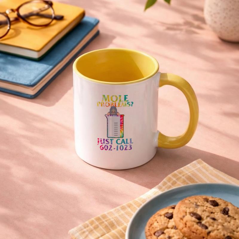 Mole Day Beaker Cute Mole Rat Problems Just Call Contrasting Mug