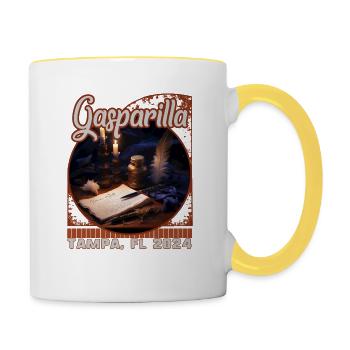Gasparilla 2024 Shanty Quill Tampa FL - Contrasting Mug - white/yellow - Right