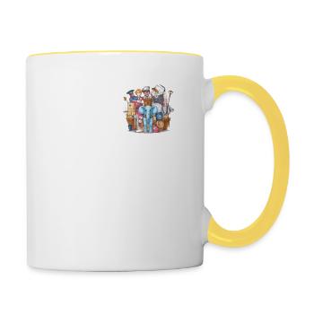 Balance of Power Political Symbols & Justice - Contrasting Mug - white/yellow - Right