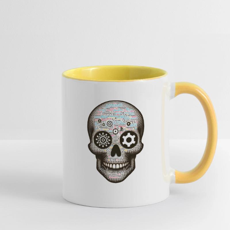 Code Master Skull Tee Digitale Matrix für Programmierer Tasse zweifarbig