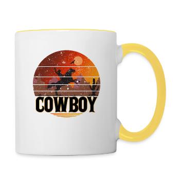 Cowboy - Contrasting Mug - white/yellow - Right