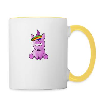 Mad Unicorn - Contrasting Mug - white/yellow - Right