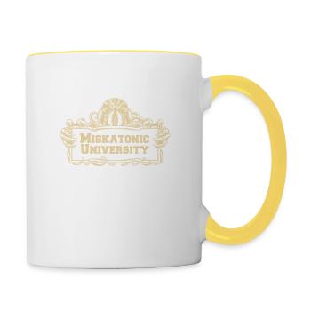 Miskatonic University Logo Tentakel - Tasse zweifarbig - Weiß/Gelb - Rechts