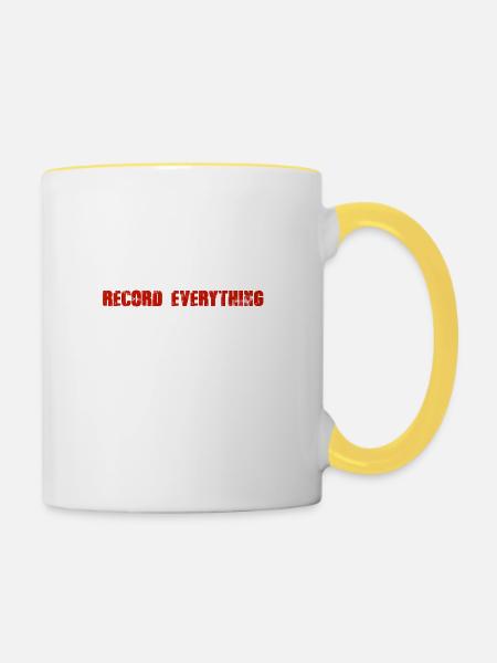 les policiers mentent - Mug contrasté - blanc/jaune