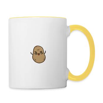 Funny Potato Gift - Contrasting Mug - white/yellow - Right