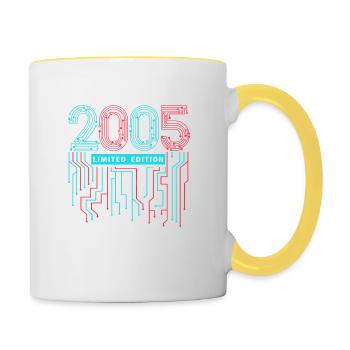 2005 Limited Edition - Tasse zweifarbig - Weiß/Gelb - Rechts