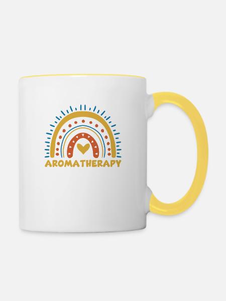 Aromatherapie - Tasse zweifarbig - Weiß/Gelb
