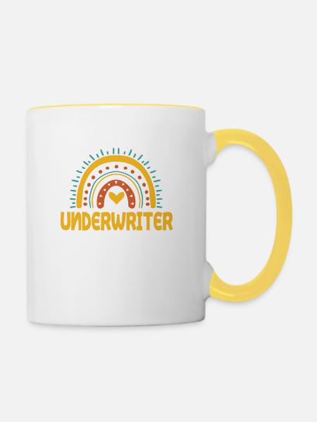 Risikoprüfer - Tasse zweifarbig - Weiß/Gelb