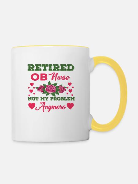 Retro Fährschiff Bekleidung Containerschiff - Tasse zweifarbig - Weiß/Gelb