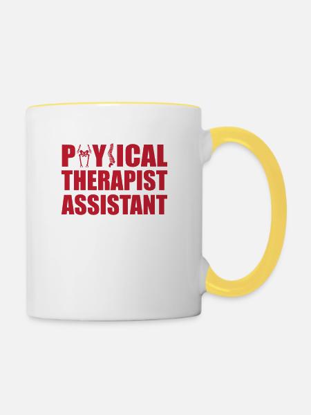 Physiotherapeuten Assistent - Tasse zweifarbig - Weiß/Gelb
