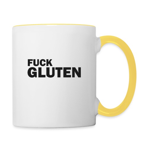 Fuck gluten - Mok tweekleurig