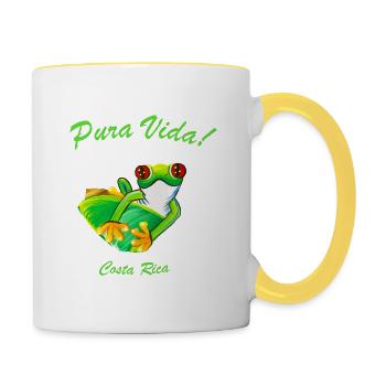 Pura Vida - Contrasting Mug - white/yellow - Right