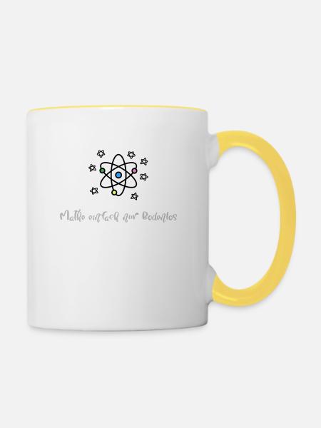 Mathe einfach bodenlos! - Tasse zweifarbig - Weiß/Gelb