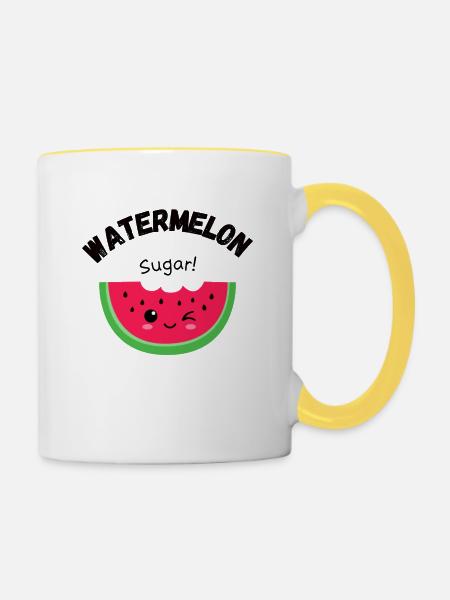 Watermelon sugar! - Tasse zweifarbig - Weiß/Gelb