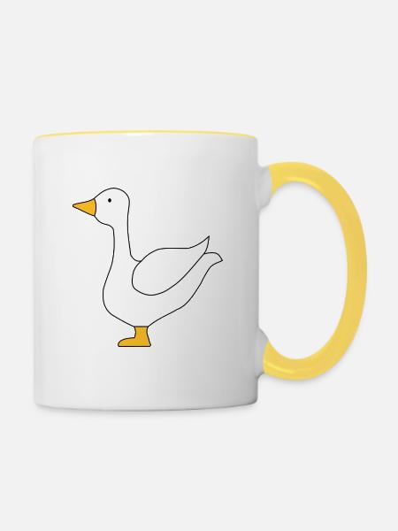 Beste Gans - Tasse zweifarbig - Weiß/Gelb