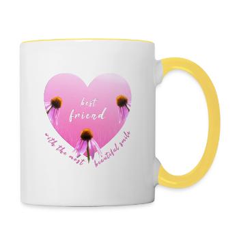 Meilleur ami - Mug contrasté - blanc/jaune - Droite