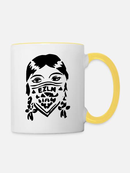 EZLN - Tasse zweifarbig - Weiß/Gelb
