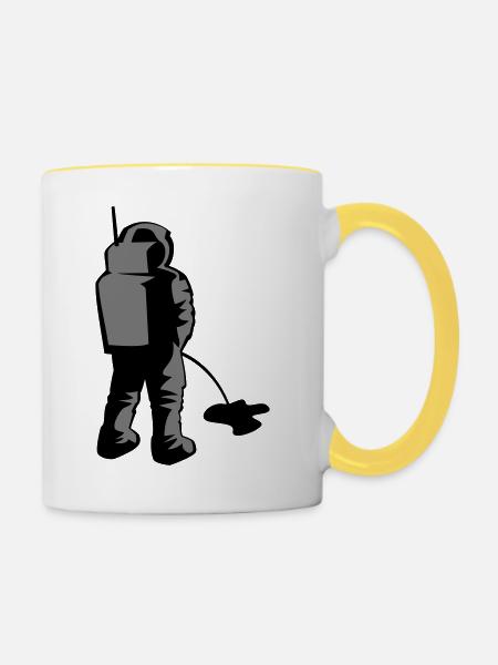 MISSION - Tasse zweifarbig - Weiß/Gelb