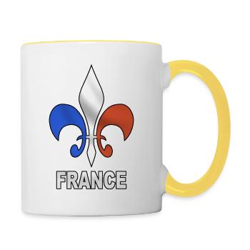 france - Contrasting Mug - white/yellow - Right