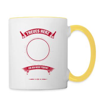 Steinbock Sternzeichen Horoskop - Tasse zweifarbig - Weiß/Gelb - Rechts