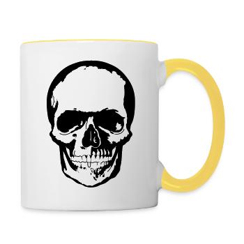 Skull - Contrasting Mug - white/yellow - Right