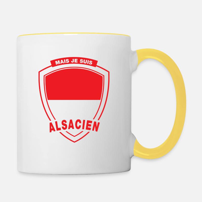 Alsacien Parfait - Mug contrasté - blanc/jaune