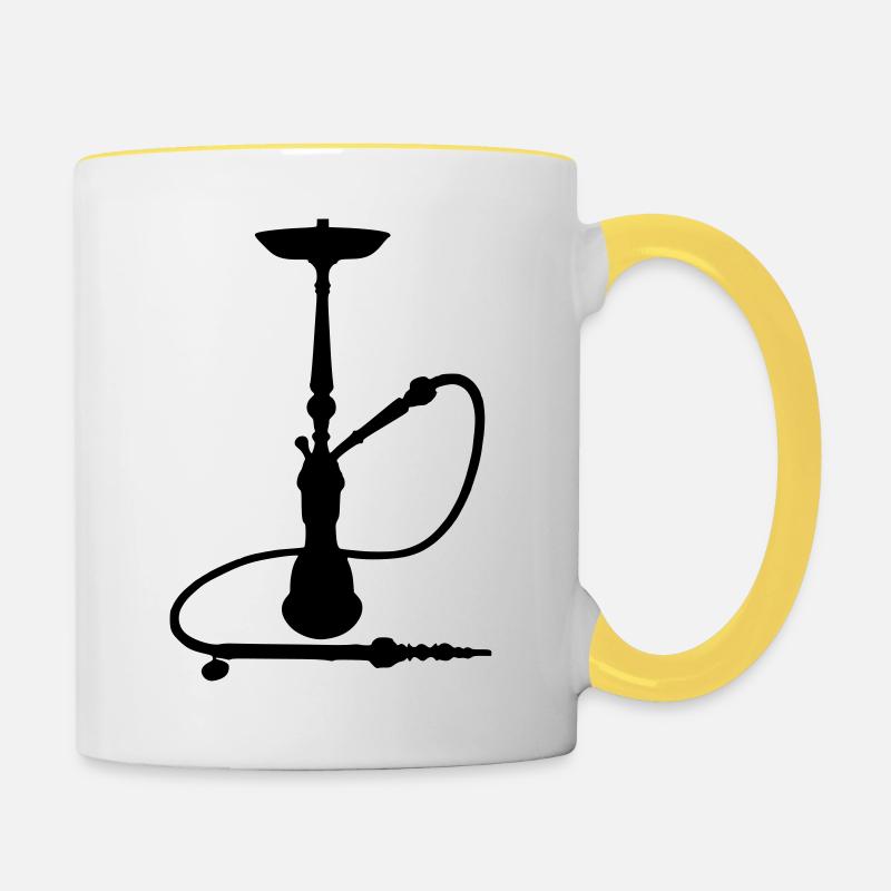 Shisha with hose - Contrasting Mug - white/yellow