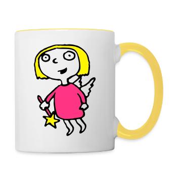 little_fairy_052012e_3c - Tasse zweifarbig - Weiß/Gelb - Rechts