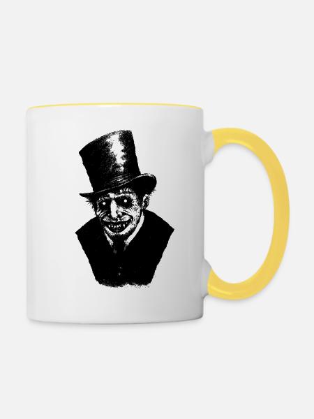 Death - Tasse zweifarbig - Weiß/Gelb
