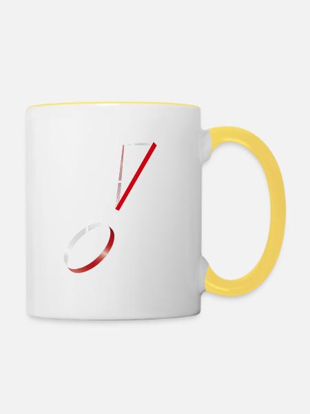 Geometry Seventy - Tasse zweifarbig - Weiß/Gelb
