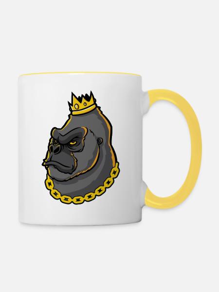 Unicorn - Tasse zweifarbig - Weiß/Gelb