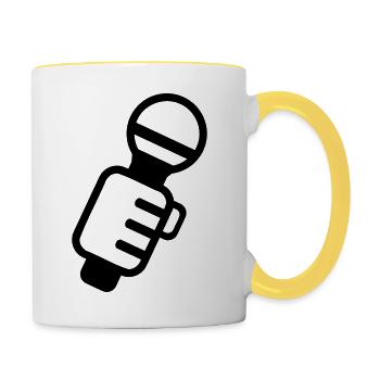 Microphone - Contrasting Mug - white/yellow - Right